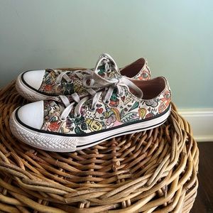 Girls Converse Shoes cartoon rainbow unicorn